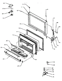 Freezer Door parts for Amana Top-Mount Refrigerator TX22R-P1157704W from AppliancePartsPros.com
