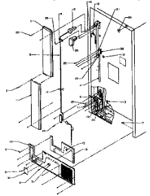Rear Cabinet Water Supply And Covers parts for Amana Top-Mount Refrigerator TX22R-P1157704W from AppliancePartsPros.com