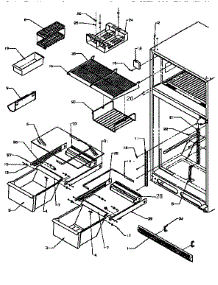 Cabinet Shelving parts for Amana Top-Mount Refrigerator TX22R2-P1157706W from AppliancePartsPros.com