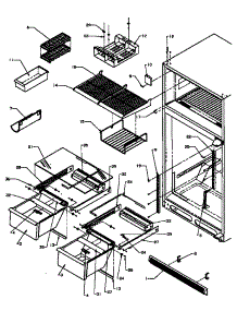 Cabinet Shelving (Tx21r3e / P1181502we) (Tx21r3l / P1181502wl) (Tx21r3w / P1181502ww) (Txi21r3e / P1182002we) (Txi21r3l / P1182002wl) (Txi21r3w / P1182002ww) parts for Amana Top-Mount Refrigerator TX22R3E-P1181602WE from AppliancePartsPros.com