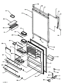 Refrigerator Door (Tx21r3e / P1181502we) (Tx21r3l / P1181502wl) (Tx21r3w / P1181502ww) (Txi21r3e / P1182002we) (Txi21r3l / P1182002wl) (Txi21r3w / P1182002ww) parts for Amana Top-Mount Refrigerator TX22R3W-P1181602WW from AppliancePartsPros.com