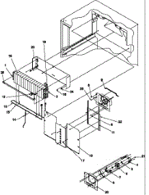 Evaporator Area parts for Amana Top-Mount Refrigerator TX22S3E-P1196003WE from AppliancePartsPros.com
