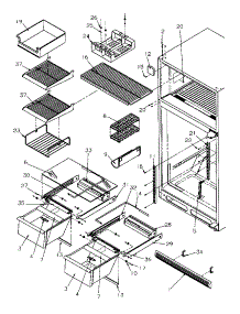 Cabinet Shelving parts for Amana Top-Mount Refrigerator TX22S3L-P1196002WL from AppliancePartsPros.com