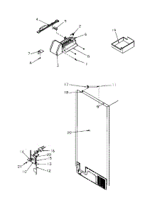 Factory Installed Ice Maker parts for Amana Top-Mount Refrigerator TX22S3L-P1196002WL from AppliancePartsPros.com