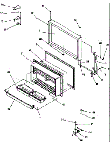 Freezer Door parts for Amana Top-Mount Refrigerator TX22S3L-P1196003WL from AppliancePartsPros.com