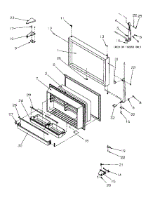 Freezer Door parts for Amana Top-Mount Refrigerator TX22S3W-P1196002WW from AppliancePartsPros.com