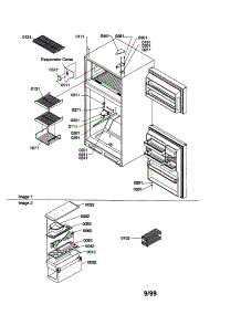 Hinges / Freezer Shelves / Accessories parts for Amana Top-Mount Refrigerator TX22V2W-P1306503WW from AppliancePartsPros.com