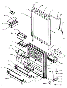 Refrigerator Door Assembly parts for Amana Top-Mount Refrigerator TX25R4W-P1175402WW from AppliancePartsPros.com