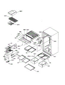 Interior Cabinet parts for Amana Top-Mount Refrigerator TXI18VW-P1319004WW from AppliancePartsPros.com