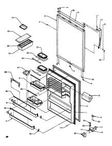 Refrigerator Door Txi /  / Tx21a3 parts for Amana Top-Mount Refrigerator TXI21A3-P1182006W from AppliancePartsPros.com