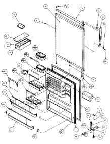 Refrigerator Door parts for Amana Top-Mount Refrigerator TXI21R-P1168002W from AppliancePartsPros.com