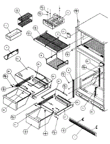 Cabinet Shelving parts for Amana Top-Mount Refrigerator TXI21R-P1168002W from AppliancePartsPros.com