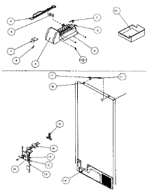 Factory Installed Ice Maker parts for Amana Top-Mount Refrigerator TXI21R-P1168002W from AppliancePartsPros.com