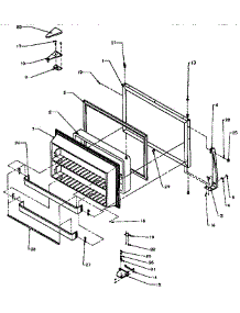 Freezer Door parts for Amana Top-Mount Refrigerator TXI21R-P1168006W from AppliancePartsPros.com