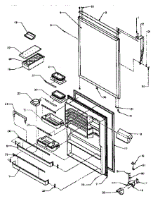Refrigerator Door parts for Amana Top-Mount Refrigerator TXI21R-P1168006W from AppliancePartsPros.com