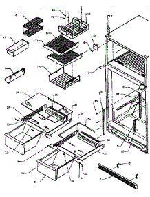 Cabinet Shelving parts for Amana Top-Mount Refrigerator TXI21R-P1168006W from AppliancePartsPros.com