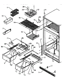 Cabinet Shelving parts for Amana Top-Mount Refrigerator TXI21R2-P1168012W from AppliancePartsPros.com