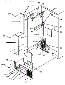 Cabinet Back parts for Amana Top-Mount Refrigerator TXI21R2-P1168012W from AppliancePartsPros.com