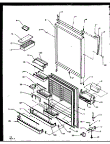 Fresh Food Door parts for Amana Top-Mount Refrigerator TXI21RE-P1168006WE from AppliancePartsPros.com