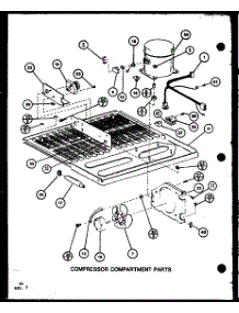 Compressor Compartment Parts (Tx22k / P7803209w) (Txi22k / P7803210w) (Txi22k / P7803243w) (Tx22k / P7859202w) parts for Amana Top-Mount Refrigerator TXI22K-P7803210W from AppliancePartsPros.com