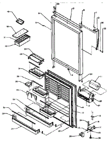 Refrigerator Door parts for Amana Top-Mount Refrigerator TXI22R-P1168008W from AppliancePartsPros.com