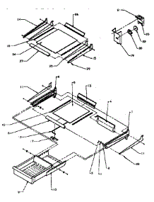 Cabinet Shelving parts for Amana Top-Mount Refrigerator TXI22R-P1168008W from AppliancePartsPros.com
