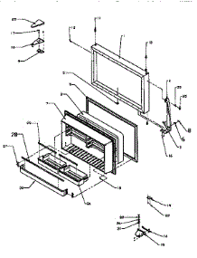 Freezer Door parts for Amana Top-Mount Refrigerator TXI22R2-P1168014W from AppliancePartsPros.com