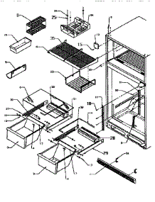 Cabinet Shelving parts for Amana Top-Mount Refrigerator TXI22R2-P1168014W from AppliancePartsPros.com