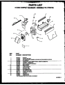 8 Cube Compact Ice Maker parts for Amana Top-Mount Refrigerator TXI22R2W-P1168014WW from AppliancePartsPros.com