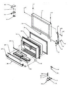 Freezer Door Assembly parts for Amana Top-Mount Refrigerator TXI25R4L-P1185301WL from AppliancePartsPros.com