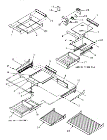 Cabinet Shelving parts for Amana Top-Mount Refrigerator TY18S4W-P1195303WW from AppliancePartsPros.com