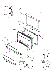 Freezer Door Assembly parts for Amana Top-Mount Refrigerator TYI21S4L-P1194705WL from AppliancePartsPros.com