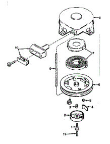 Rewind Starter No. 590420 parts for Tecumseh Lawn & Garden Engine TYPE 640-06A from AppliancePartsPros.com