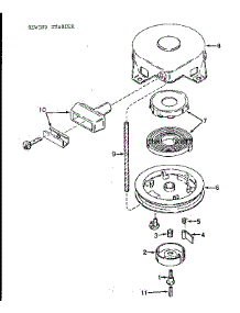 Rewind Starter parts for Tecumseh Lawn & Garden Engine TYPE 640-07B from AppliancePartsPros.com