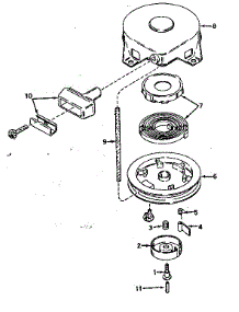 Rewind Starter parts for Tecumseh Lawn & Garden Engine TYPE 640-08A from AppliancePartsPros.com