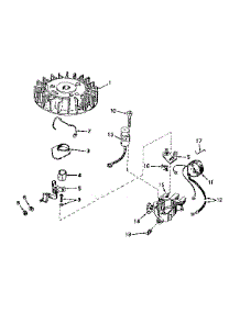Magneto No. 610945 parts for Tecumseh Lawn & Garden Engine TYPE 640-12 from AppliancePartsPros.com