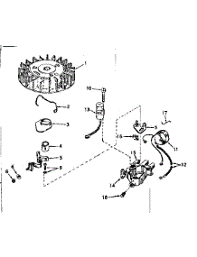 Magneto No. 610832A parts for Tecumseh Lawn & Garden Engine TYPE 642-15C from AppliancePartsPros.com