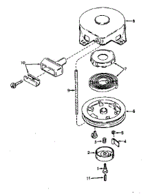 Rewind Starter No. 590420 parts for Tecumseh Lawn & Garden Engine TYPE 642-16C from AppliancePartsPros.com
