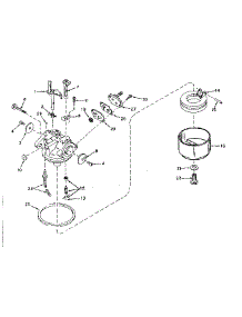 Carburetor parts for Tecumseh Lawn & Garden Engine TYPE 642-16D from AppliancePartsPros.com
