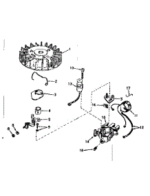 Magneto No. 610832A parts for Tecumseh Lawn & Garden Engine TYPE 642-19 from AppliancePartsPros.com