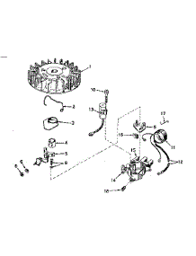 Magneto No. 610832A parts for Tecumseh Lawn & Garden Engine TYPE 642-19A from AppliancePartsPros.com
