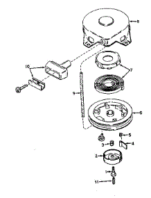 Rewind Starter No. 590420 parts for Tecumseh Lawn & Garden Engine TYPE 642-20 from AppliancePartsPros.com