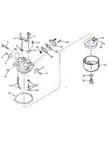 Carburetor parts for Tecumseh Lawn & Garden Engine TYPE 642-20A from AppliancePartsPros.com