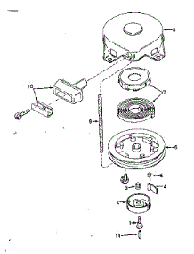 Rewind Starter parts for Tecumseh Lawn & Garden Engine TYPE 642-20A from AppliancePartsPros.com