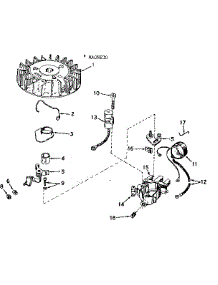 Magneto No. 610832A parts for Tecumseh Lawn & Garden Engine TYPE 643-20C from AppliancePartsPros.com