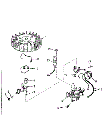 Magneto No. 610832A parts for Tecumseh Lawn & Garden Engine TYPE 643-21 from AppliancePartsPros.com