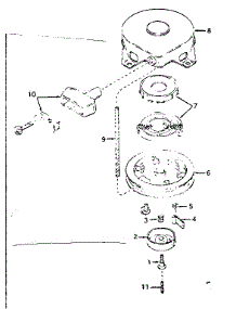 Rewind Starter No. 590420 parts for Tecumseh Lawn & Garden Engine TYPE 670-08B from AppliancePartsPros.com