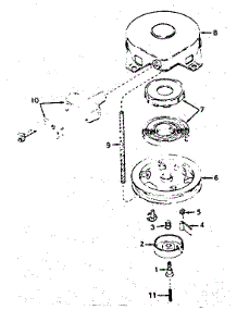 Rewind Starter No. 590420 parts for Tecumseh Lawn & Garden Engine TYPE 670-36 from AppliancePartsPros.com