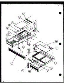 Cabinet Shelving parts for Amana Top-Mount Refrigerator TZ18QL-P1156101WL from AppliancePartsPros.com