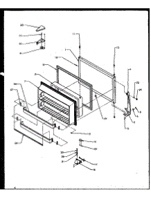 Freezer Door (Tz21r2e / P1157608we) (Tz21r2l / P1157608wl) (Tz21r2g / P1157608wg) (Tz21r2w / P1157608ww) (Tzi21r2l / P1168011wl) (Tzi21r2e / P1168011we) (Tzi21r2w / P1168011ww) parts for Amana Top-Mount Refrigerator TZ18R2G-P1158409WG from AppliancePartsPros.com